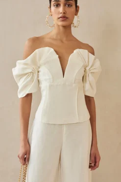 Cult Gaia Tops>ABBY TOP - Off White
