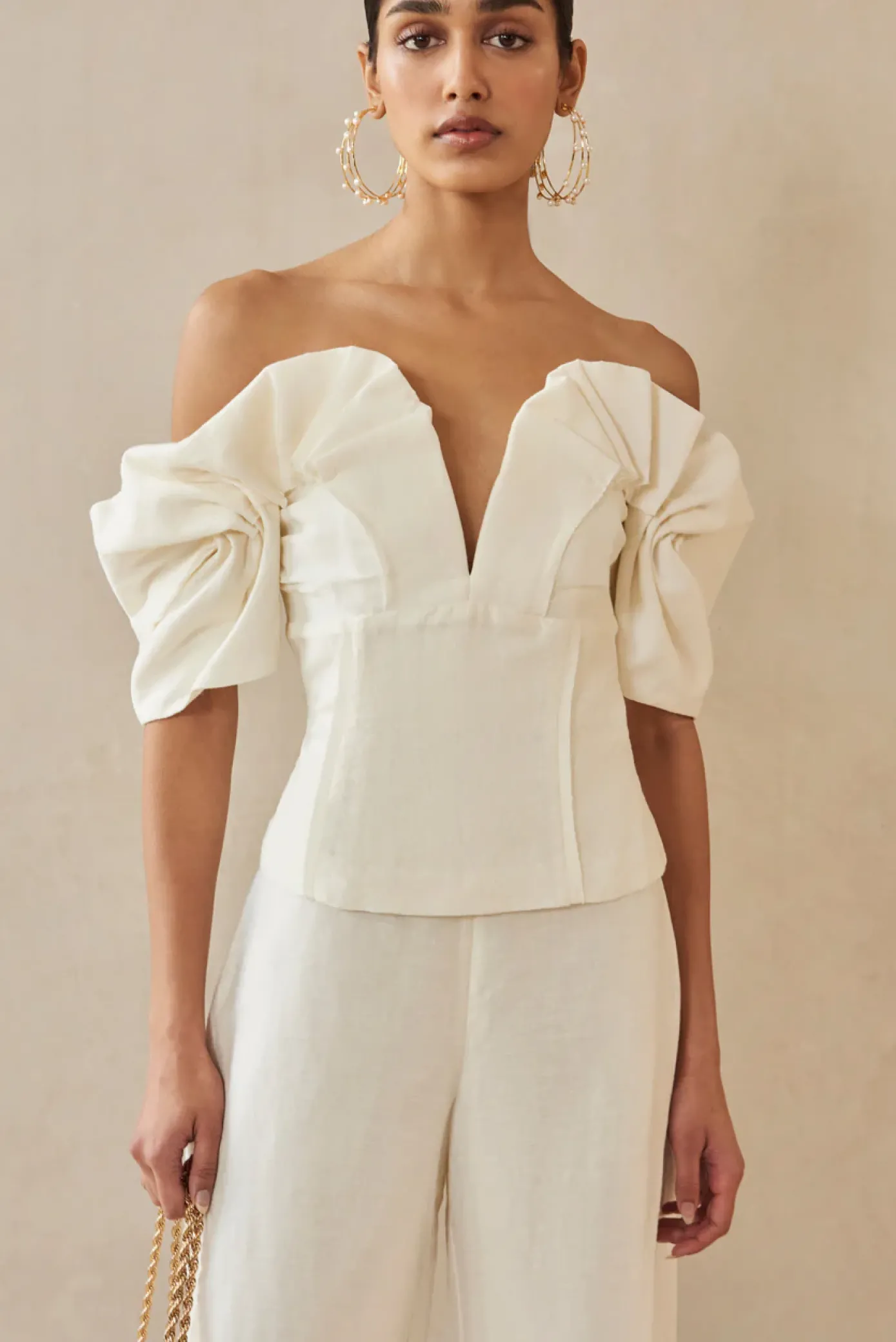 Cult Gaia Tops>ABBY TOP - Off White