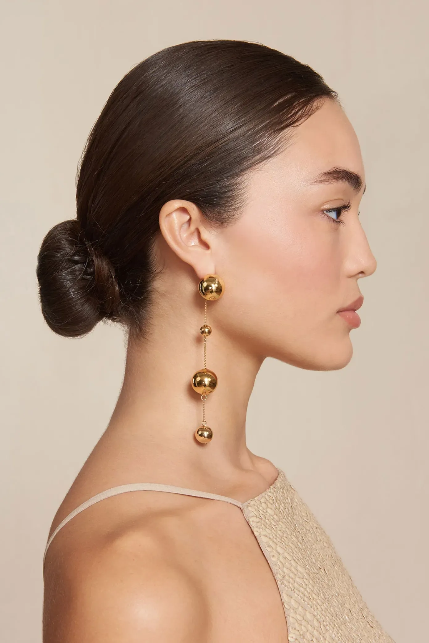 Cult Gaia Earrings|Jewelry>ADRIENNE EARRING - Shiny Brass