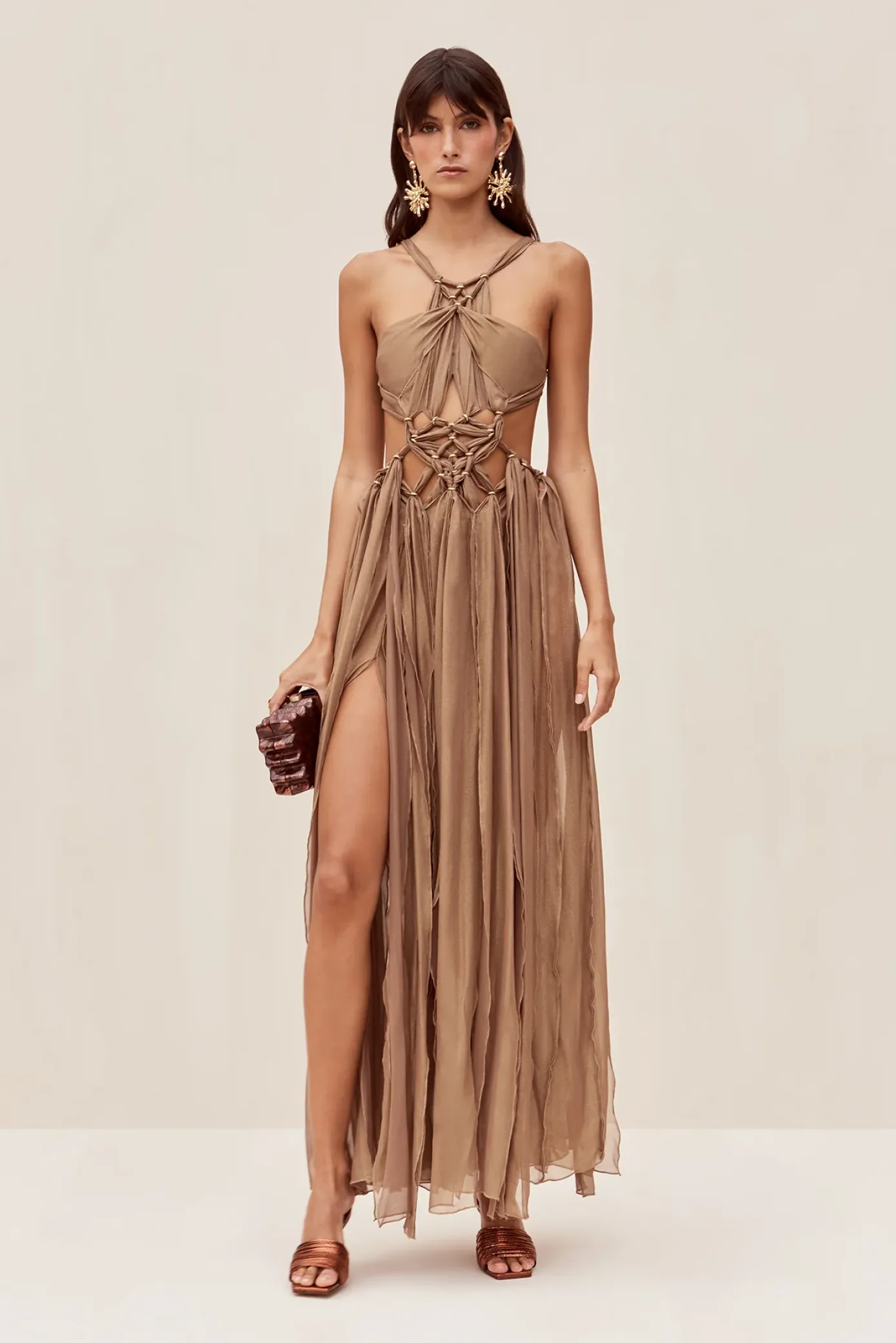 Cult Gaia Gowns|Dresses>ALEXA GOWN - Gold