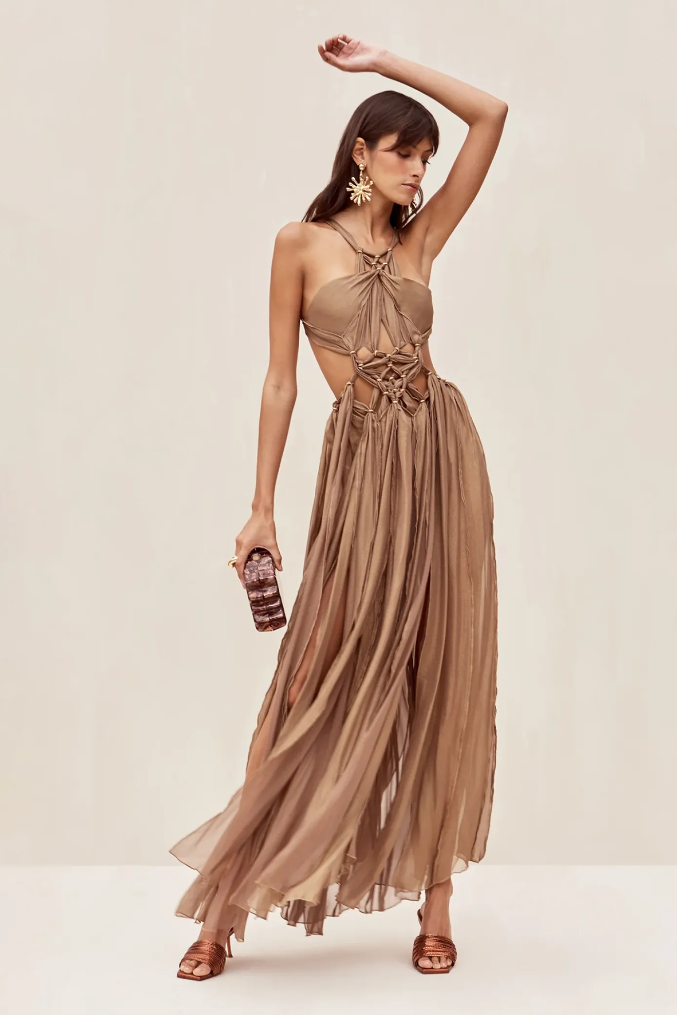 Cult Gaia Gowns|Dresses>ALEXA GOWN - Gold