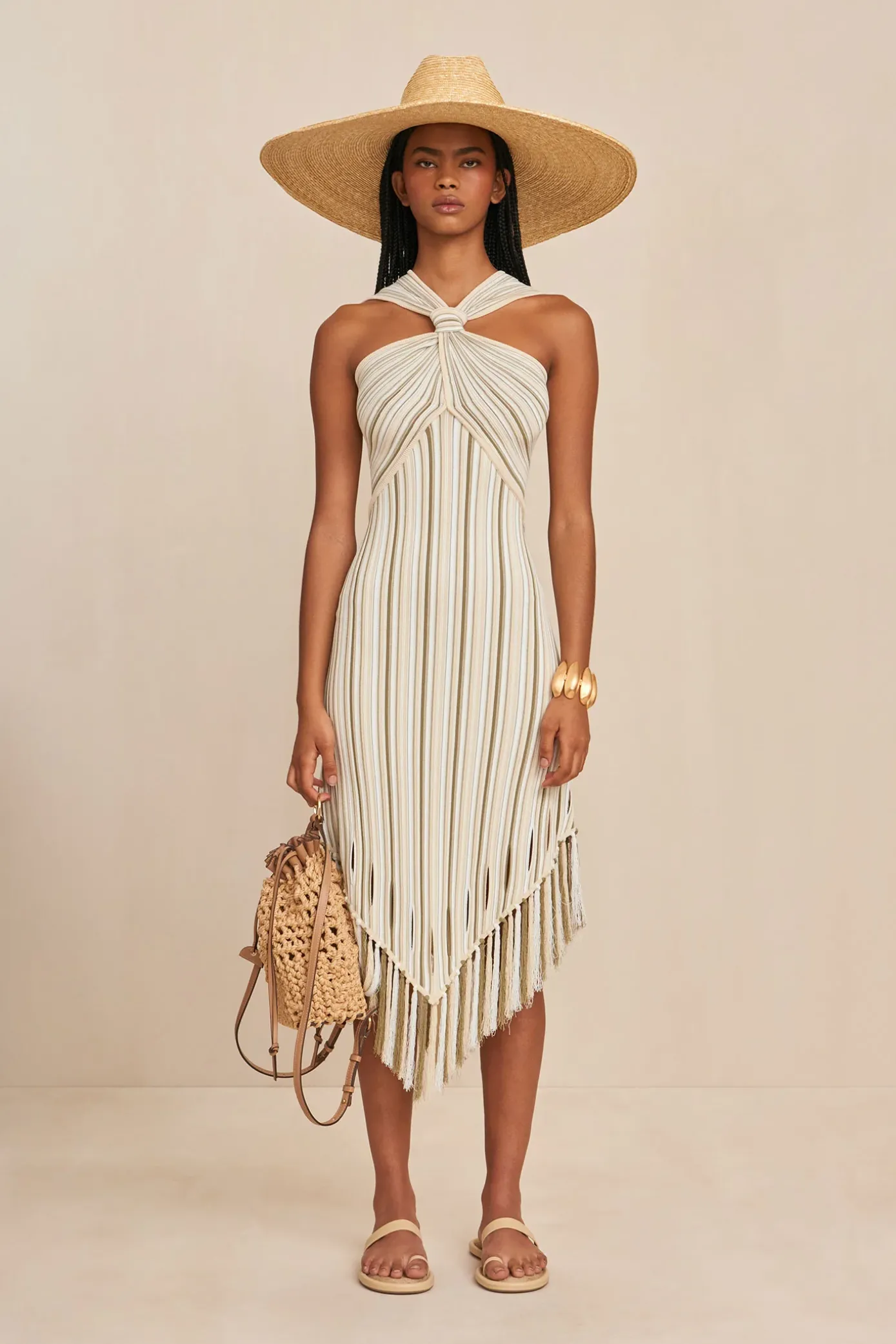 Cult Gaia Knits|Dresses>ALICA KNIT DRESS - Beach Combo