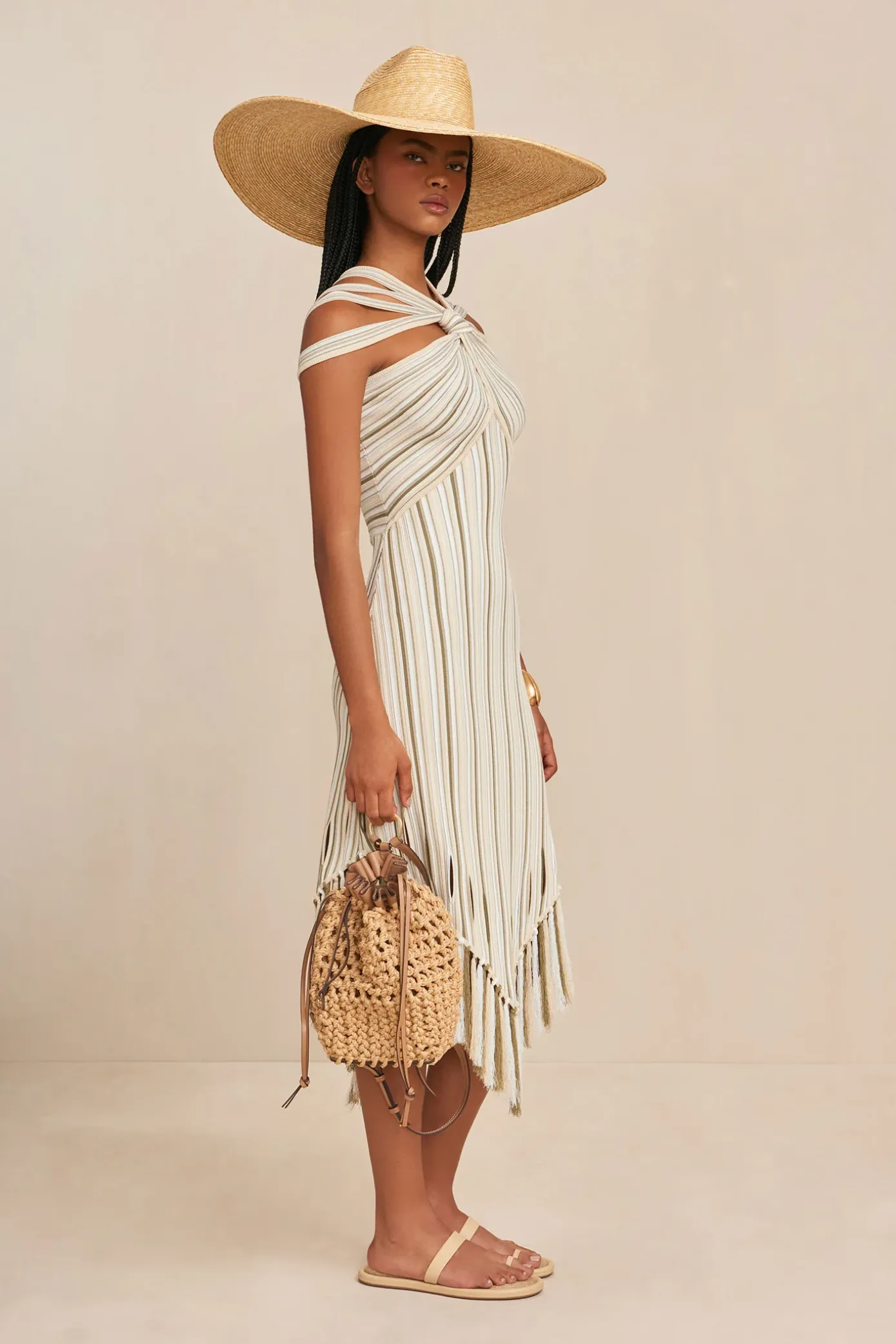 Cult Gaia Knits|Dresses>ALICA KNIT DRESS - Beach Combo