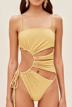 Cult Gaia One Pieces>ALLEGRA ONE PIECE - Champagne