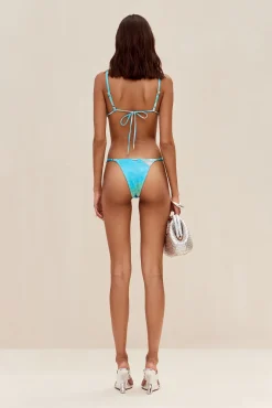 Cult Gaia Bikinis>ANAIT BIKINI BOTTOM - Landscape Print