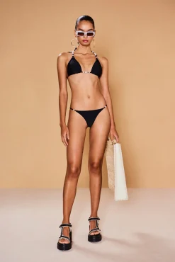 Cult Gaia Bikinis>ANOKI BIKINI TOP - Black