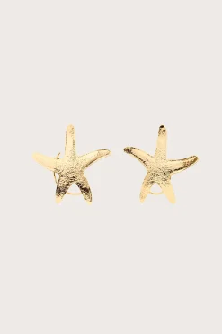 Cult Gaia Earrings|Jewelry>ARIELLA EARRING - Shiny Brass