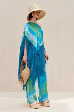 Cult Gaia Sets|Tops>ASHANTI TOP - Landscape Print