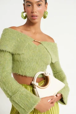 Cult Gaia Tops|Knits>AUDIE KNIT TOP - Pine
