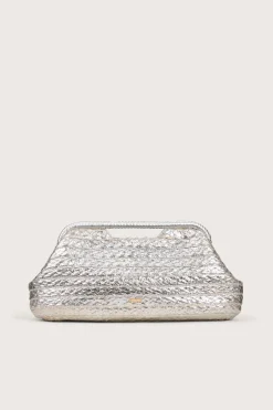 Cult Gaia Clutches>AURORA CLUTCH - Silver