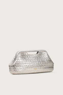 Cult Gaia Clutches>AURORA CLUTCH - Silver