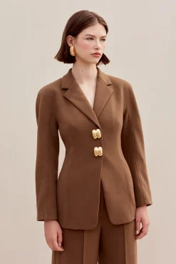 Cult Gaia Outerwear|Sets>AYDI JACKET - Affogato