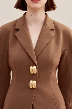 Cult Gaia Outerwear|Sets>AYDI JACKET - Affogato