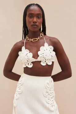 Cult Gaia Bikinis>BELLONA BIKINI TOP - Off White