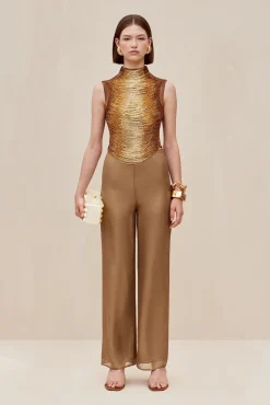 Cult Gaia Bottoms>BISOU PANT - Gold