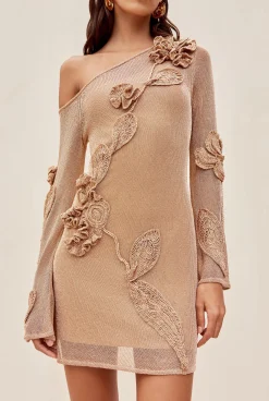 Cult Gaia Knits|Dresses>BOWIE DRESS - Champagne