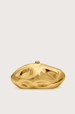 Cult Gaia Clutches>CALDERA CLUTCH - Shiny Gold