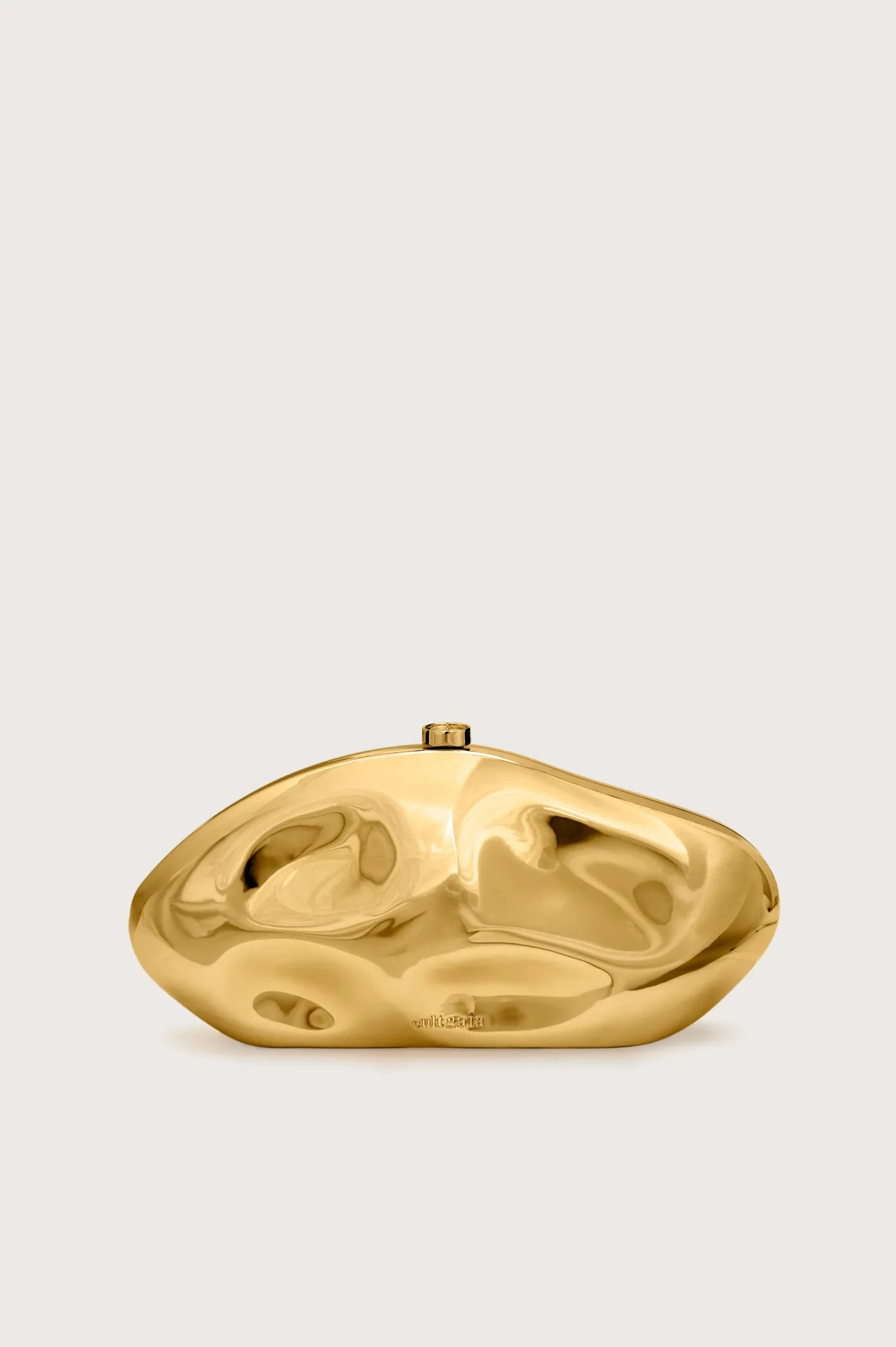 Cult Gaia Clutches>CALDERA CLUTCH - Shiny Gold