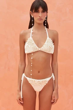 Cult Gaia Bikinis>CARITA BIKINI TOP - Off White