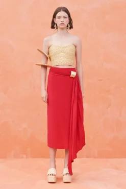 Cult Gaia Bottoms>CAROLINE SKIRT - Lollipop