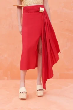 Cult Gaia Bottoms>CAROLINE SKIRT - Lollipop