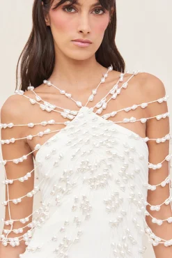 Cult Gaia Knits|Dresses>CECELIA KNIT DRESS - Off White