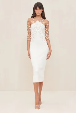 Cult Gaia Knits|Dresses>CECELIA KNIT DRESS - Off White