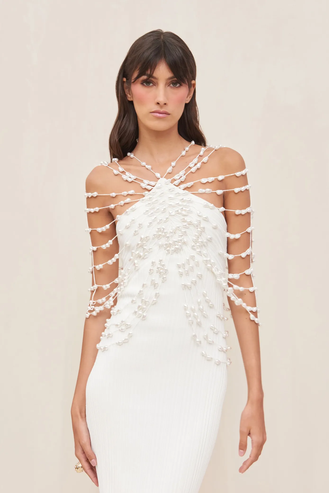 Cult Gaia Knits|Dresses>CECELIA KNIT DRESS - Off White