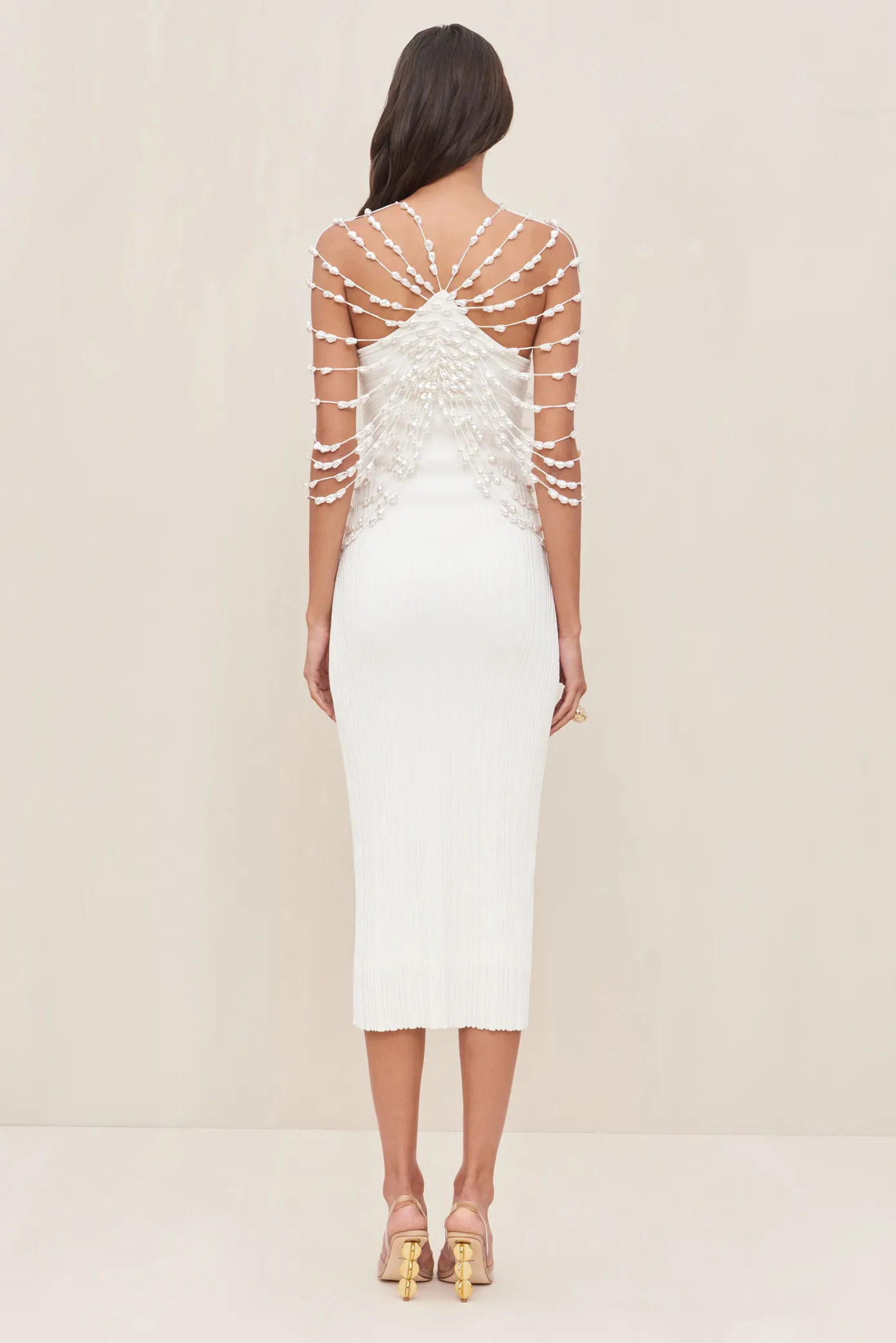 Cult Gaia Knits|Dresses>CECELIA KNIT DRESS - Off White