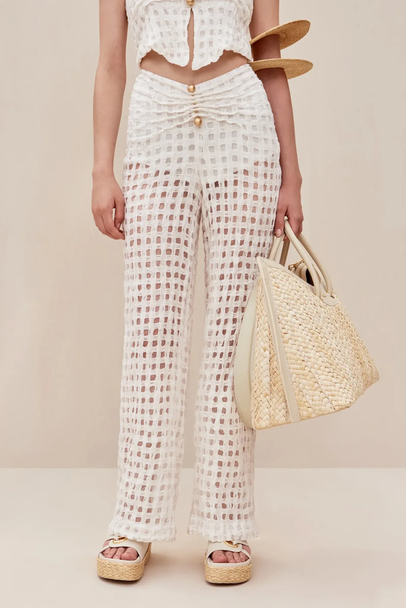 Cult Gaia Sets|Bottoms>CELYSE PANT - Off White