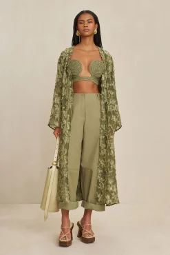 Cult Gaia Tops>CHANA DUSTER - Tea