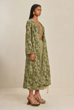 Cult Gaia Tops>CHANA DUSTER - Tea