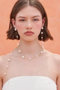 Cult Gaia Earrings|Jewelry>CLEIA EARRING - Pearl