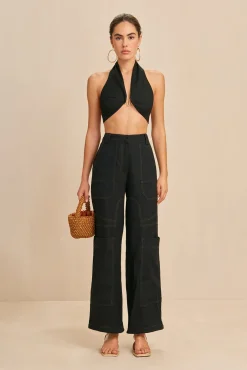 Cult Gaia Sets|Tops>DIEM TOP - Black