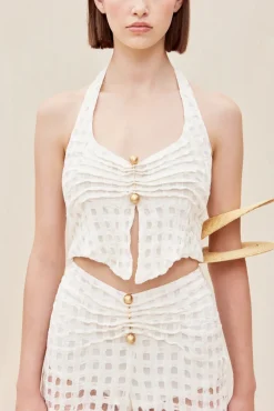 Cult Gaia Tops|Sets>ELLIN TOP - Off White