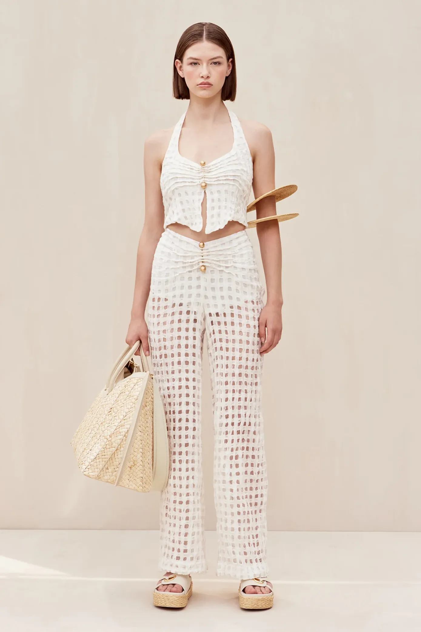 Cult Gaia Tops|Sets>ELLIN TOP - Off White
