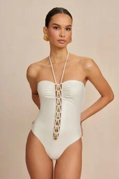 Cult Gaia One Pieces>ELORIE ONE PIECE - Off White