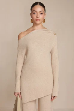 Cult Gaia Sets|Tops>ELORY KNIT TOP - Tawn