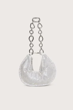 Cult Gaia Shoulder Bags|Mini Bags>ESTRELLA MINI SHOULDER BAG - RHINESTONE Clear