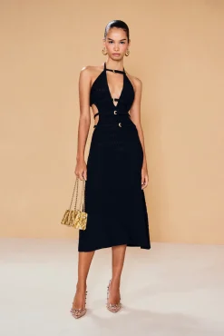 Cult Gaia Knits>EVALEIGH KNIT DRESS - Black