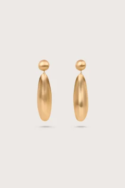 Cult Gaia Earrings|Jewelry>FIORE EARRING - Brushed Brass
