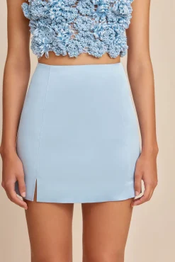 Cult Gaia Bottoms>FLOR SKIRT - Marine