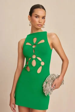 Cult Gaia Dresses>FRANCO KNIT DRESS - Malachite
