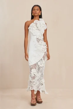 Cult Gaia Gowns|Dresses>GALLA CROCHET GOWN - Off White