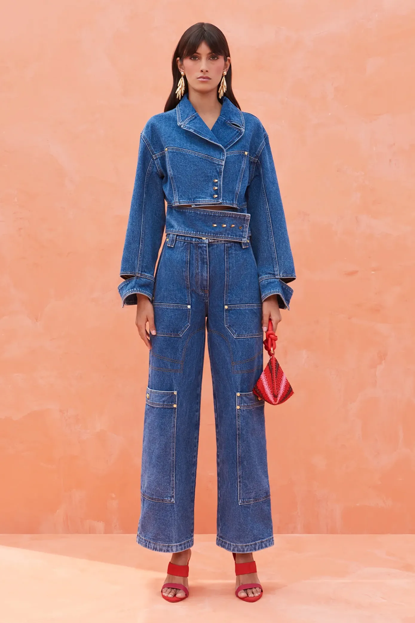 Cult Gaia Outerwear>GEORGIA JACKET - Indigo