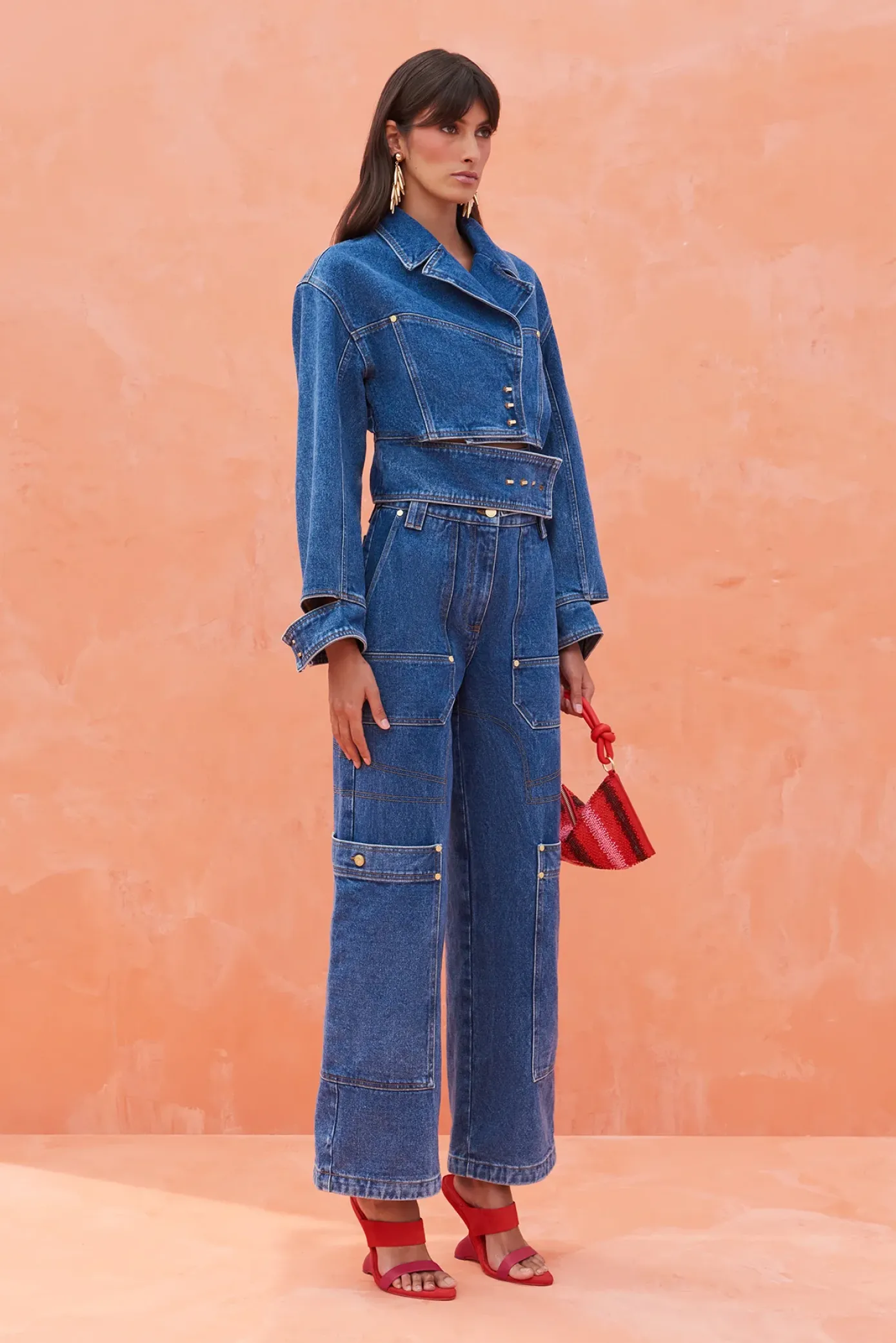 Cult Gaia Outerwear>GEORGIA JACKET - Indigo