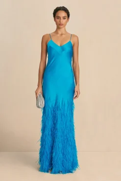 Cult Gaia Gowns>HANSAL GOWN - Lake Blue