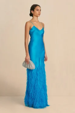 Cult Gaia Gowns>HANSAL GOWN - Lake Blue