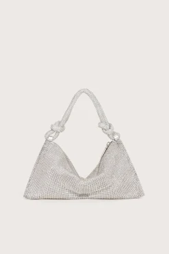 Cult Gaia Shoulder Bags|Mini Bags>HERA NANO RHINESTONE SHOULDER BAG - Clear