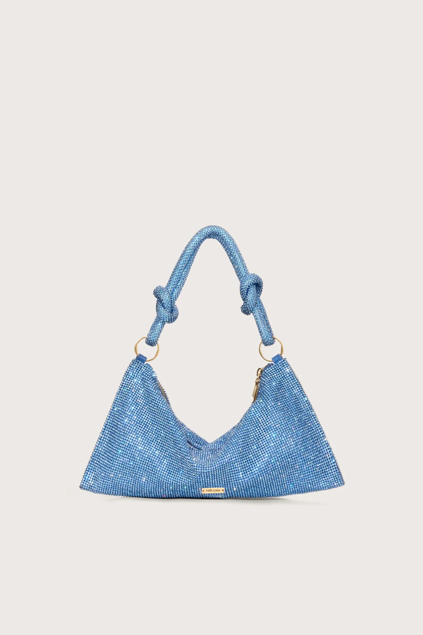 Cult Gaia Shoulder Bags|Mini Bags>HERA NANO RHINESTONE SHOULDER BAG - Light Sapphire